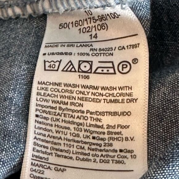 NWT GAP Women's Cotton Chambray "Girlfriend Khaki" Short 5" Inseam Size 10 - Picture 8 of 9